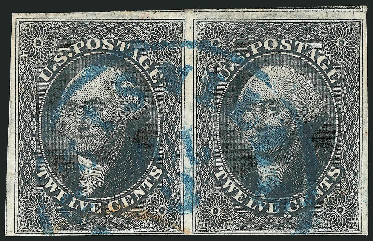 US Stamp Values Scott Catalog #17 - 12c 1851 Washington. Robert Siegel Auction Galleries, Apr 2014, Sale 1068, Lot 49
