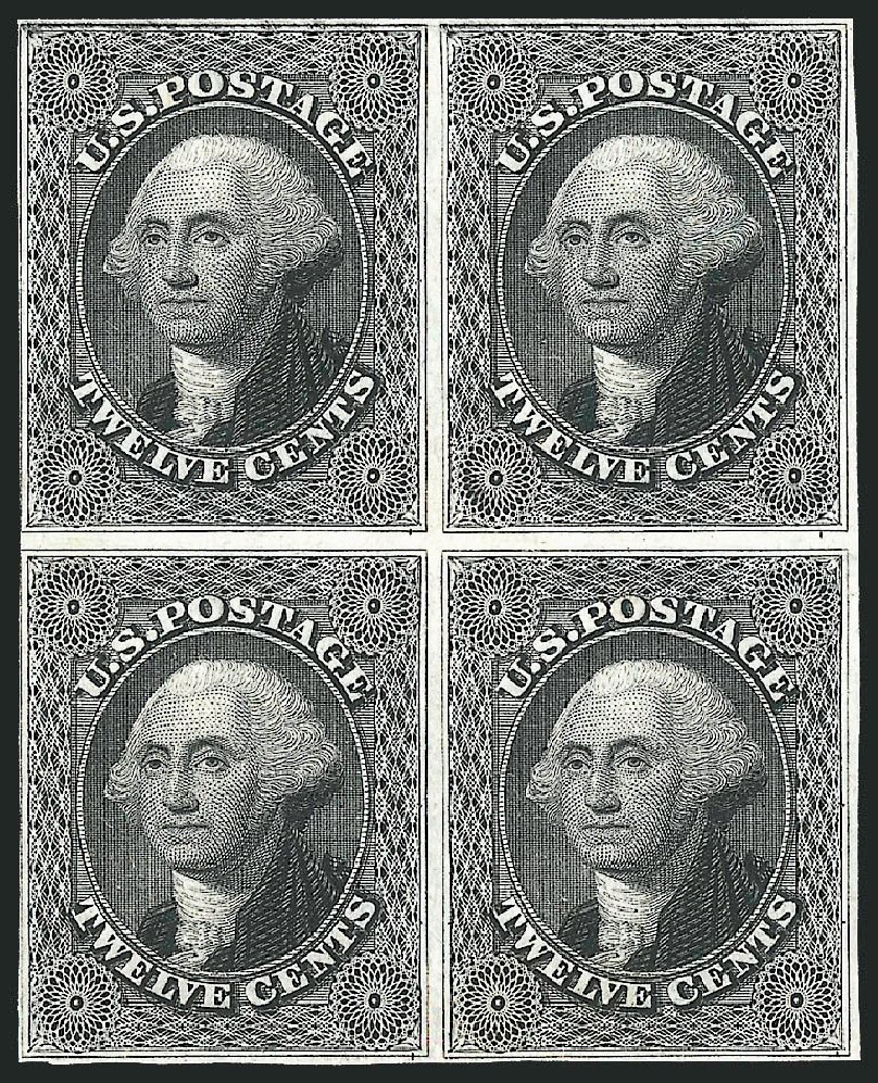 US Stamps Values Scott Catalogue 17 - 12c 1851 Washington. Robert Siegel Auction Galleries, Nov 2014, Sale 1084, Lot 3079