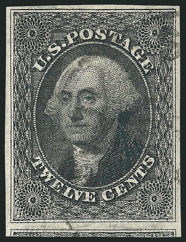 US Stamps Value Scott Catalogue #17 - 1851 12c Washington. Robert Siegel Auction Galleries, Sep 2010, Sale 993, Lot 279
