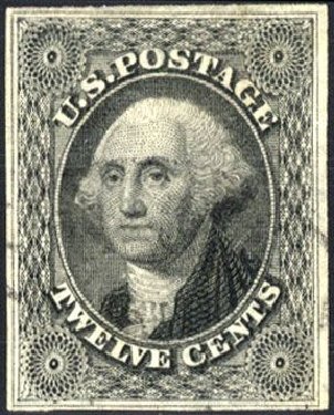 US Stamp Prices Scott Cat. # 17 - 1851 12c Washington. Cherrystone Auctions, Mar 2008, Sale 200803, Lot 60