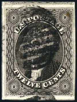 US Stamp Price Scott Catalog 17 - 12c 1851 Washington. Harmer-Schau Auction Galleries, Feb 2009, Sale 80, Lot 1100