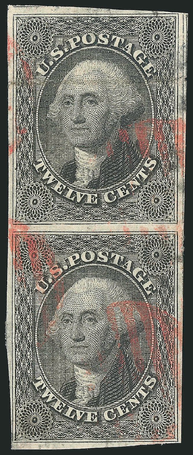 Costs of US Stamps Scott Cat. #17 - 1851 12c Washington. Robert Siegel Auction Galleries, Apr 2014, Sale 1068, Lot 50
