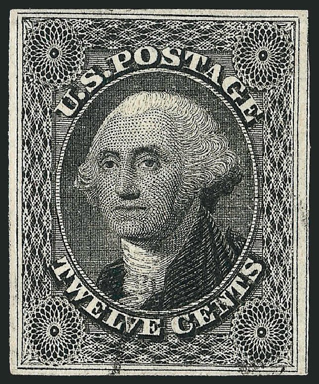 US Stamps Value Scott 17: 1851 12c Washington. Robert Siegel Auction Galleries, Oct 2008, Sale 963, Lot 270