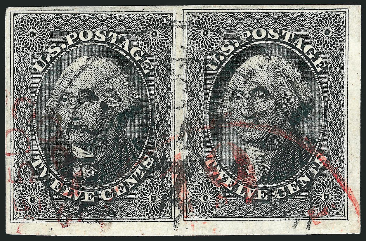 US Stamps Prices Scott #17 - 1851 12c Washington. Robert Siegel Auction Galleries, Oct 2008, Sale 963, Lot 280