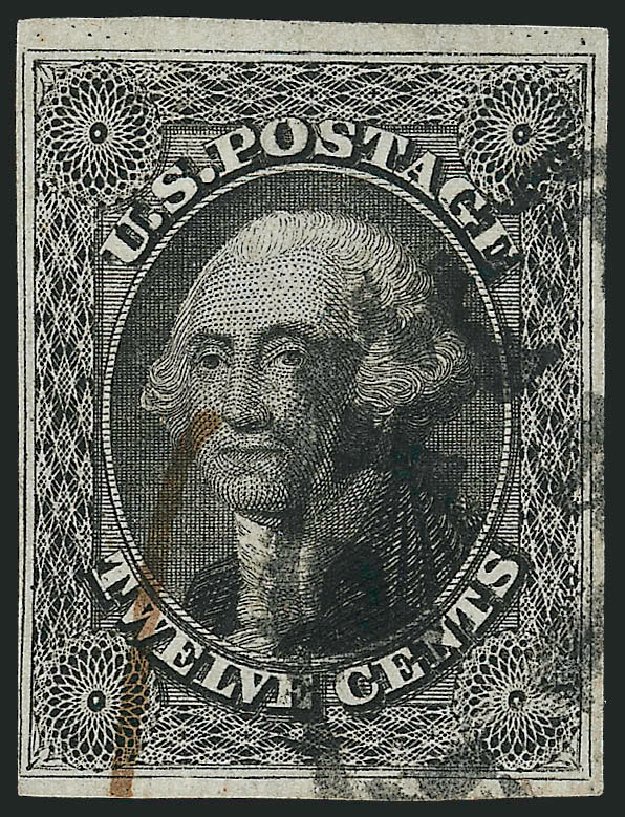 US Stamp Value Scott Cat. 17 - 12c 1851 Washington. Robert Siegel Auction Galleries, Sep 2010, Sale 993, Lot 280