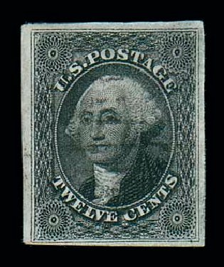US Stamps Values Scott # 17 - 12c 1851 Washington. Matthew Bennett International, Dec 2007, Sale 325, Lot 1441