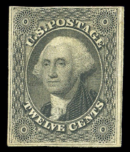 US Stamp Values Scott Catalogue 17: 1851 12c Washington. Matthew Bennett International, Sep 2010, Sale 331, Lot 351