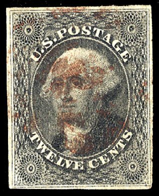Price of US Stamps Scott Catalogue # 17: 1851 12c Washington. Cherrystone Auctions, Nov 2009, Sale 200911, Lot 3021
