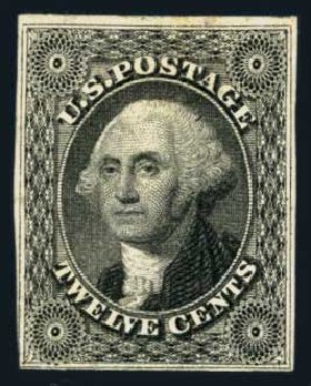 Value of US Stamps Scott Catalogue # 17: 12c 1851 Washington. Harmer-Schau Auction Galleries, Aug 2014, Sale 102, Lot 1661