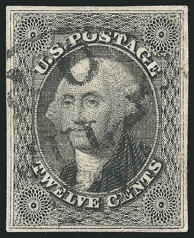 Prices of US Stamp Scott Catalogue 17 - 1851 12c Washington. Robert Siegel Auction Galleries, Jul 2013, Sale 1050, Lot 121