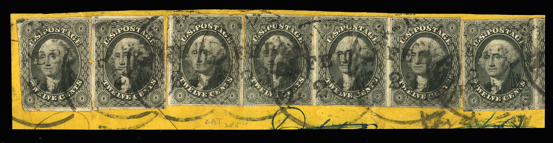Values of US Stamp Scott # 17 - 1851 12c Washington. Cherrystone Auctions, Jun 2014, Sale 201406, Lot 24