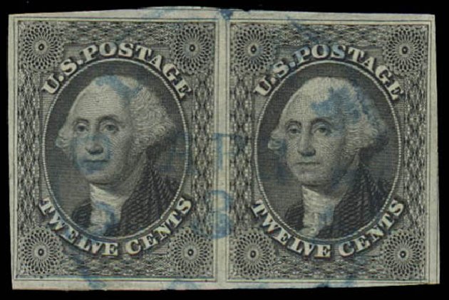 Values of US Stamps Scott 17 - 1851 12c Washington. Daniel Kelleher Auctions, Oct 2011, Sale 626, Lot 34