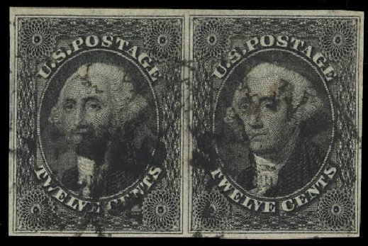Prices of US Stamps Scott Catalog # 17: 1851 12c Washington. Daniel Kelleher Auctions, Jan 2012, Sale 628, Lot 224