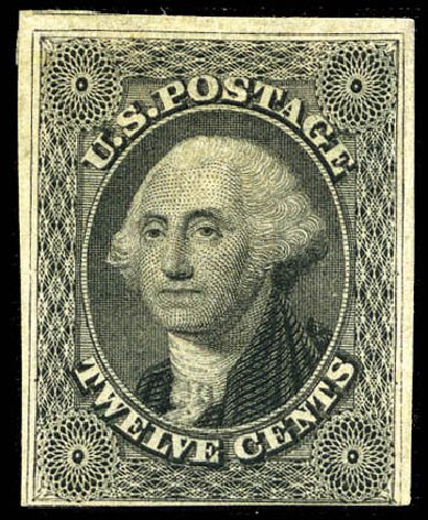 Value of US Stamps Scott Catalogue #17 - 1851 12c Washington. Matthew Bennett International, Feb 2012, Sale 340, Lot 95