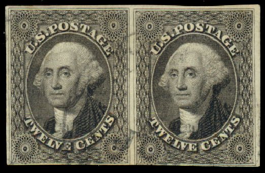 US Stamps Price Scott Cat. 17 - 12c 1851 Washington. Daniel Kelleher Auctions, Dec 2013, Sale 640, Lot 55