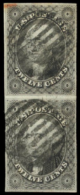 US Stamps Price Scott Cat. # 17 - 1851 12c Washington. Daniel Kelleher Auctions, Oct 2014, Sale 660, Lot 2045