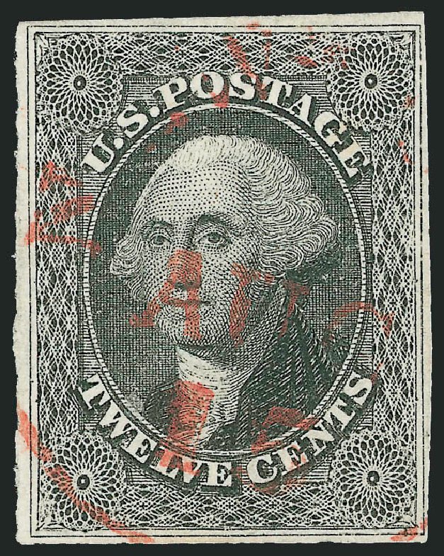 US Stamps Value Scott #17 - 1851 12c Washington. Robert Siegel Auction Galleries, Oct 2008, Sale 963, Lot 275
