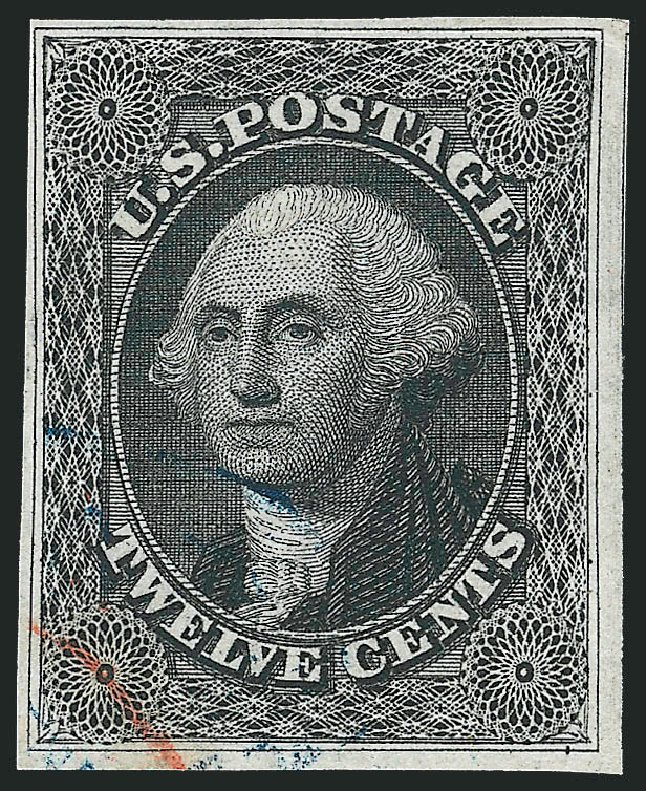 US Stamp Value Scott Catalogue # 17 - 12c 1851 Washington. Robert Siegel Auction Galleries, Sep 2010, Sale 993, Lot 275