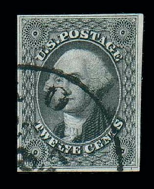 Value of US Stamp Scott Catalog #17: 1851 12c Washington. Matthew Bennett International, Dec 2007, Sale 325, Lot 1442