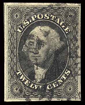 Prices of US Stamps Scott Catalog #17 - 12c 1851 Washington. Cherrystone Auctions, Feb 2011, Sale 201102, Lot 12