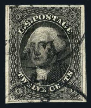 US Stamp Value Scott Cat. #17: 12c 1851 Washington. Harmer-Schau Auction Galleries, Aug 2014, Sale 102, Lot 1662