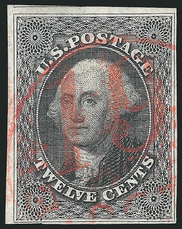 US Stamps Price Scott Catalogue 17: 12c 1851 Washington. Robert Siegel Auction Galleries, Sep 2014, Sale 1078, Lot 92