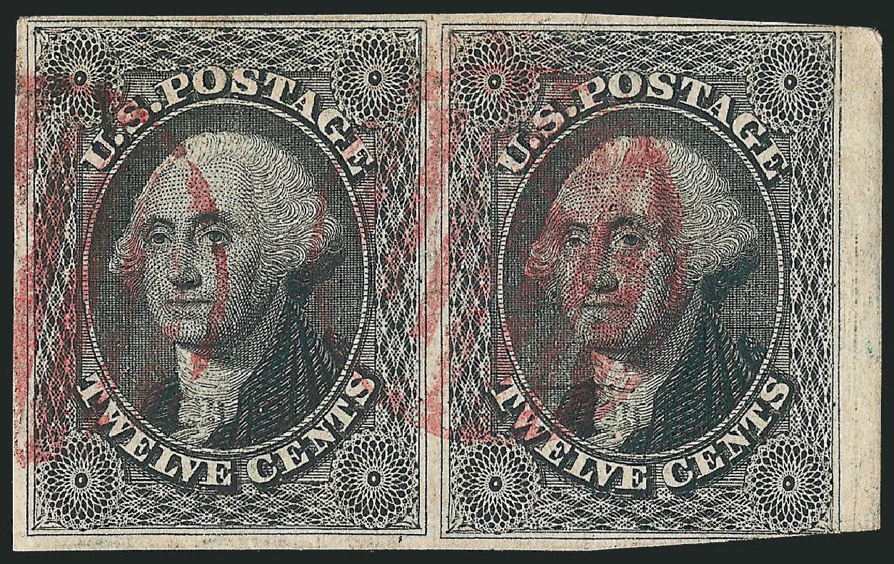 US Stamp Value Scott Catalog 17 - 1851 12c Washington. Robert Siegel Auction Galleries, Sep 2010, Sale 993, Lot 272