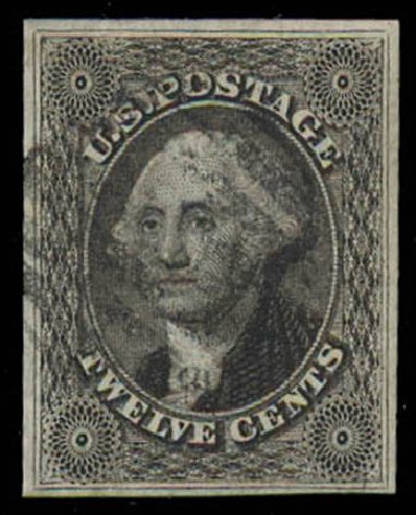 US Stamps Price Scott 17 - 1851 12c Washington. Daniel Kelleher Auctions, Oct 2011, Sale 626, Lot 33