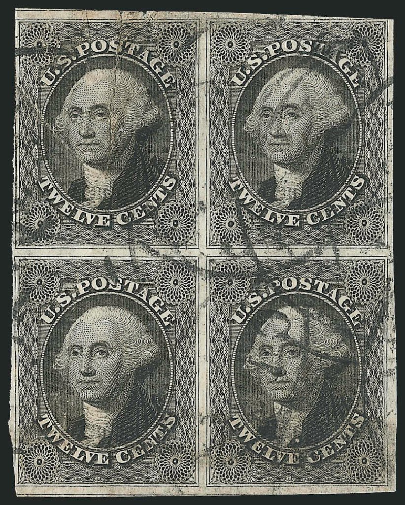 US Stamps Price Scott Cat. 17: 1851 12c Washington. Robert Siegel Auction Galleries, Nov 2014, Sale 1084, Lot 3083