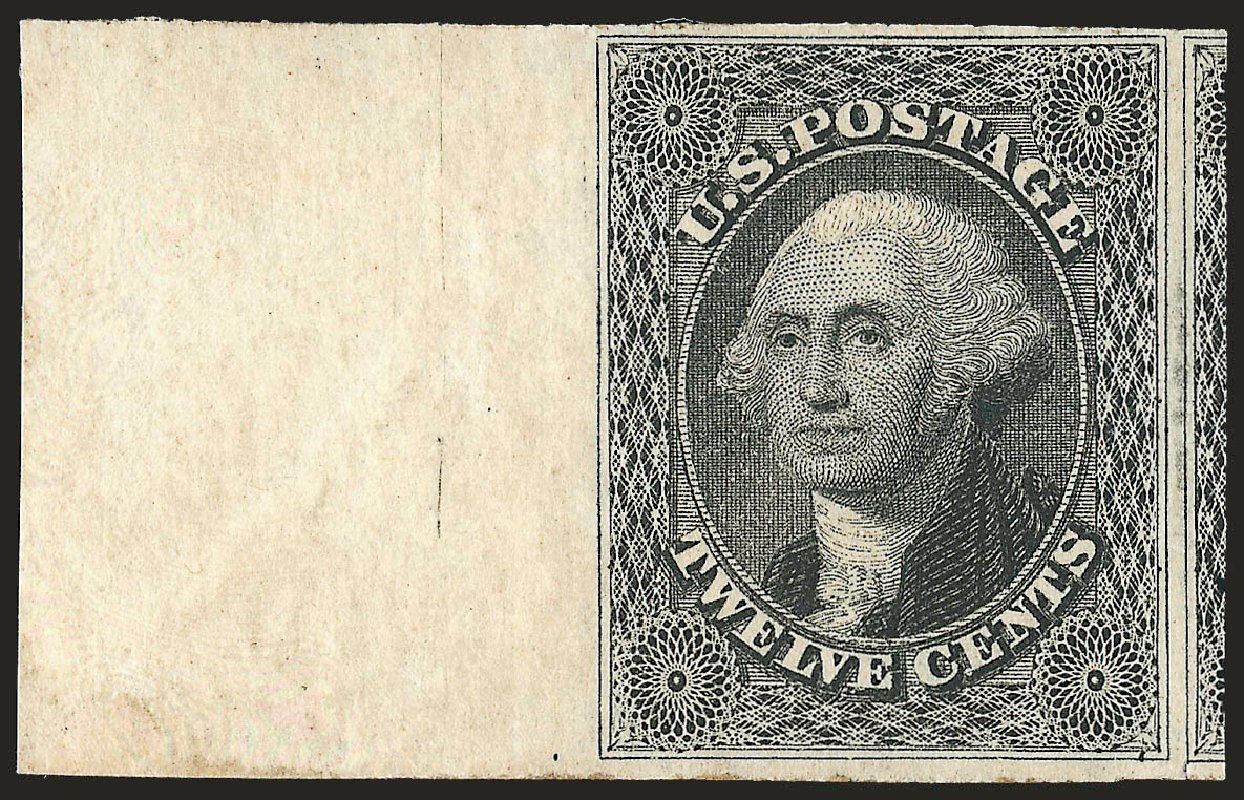 Cost of US Stamps Scott Catalogue 17 - 12c 1851 Washington. Robert Siegel Auction Galleries, Jan 2009, Sale 968, Lot 23