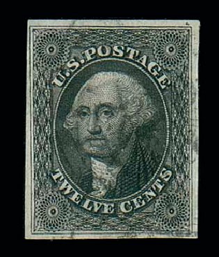 US Stamp Price Scott Cat. # 17 - 1851 12c Washington. Matthew Bennett International, Jun 2007, Sale 319, Lot 1076