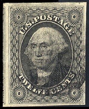 Costs of US Stamp Scott Catalogue # 17: 1851 12c Washington. Cherrystone Auctions, Mar 2009, Sale 200903, Lot 36