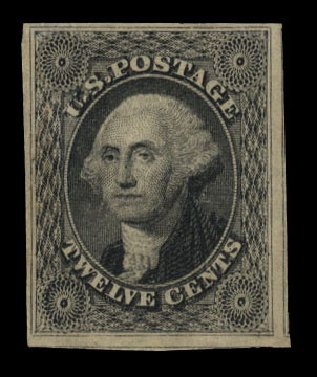 Value of US Stamp Scott Catalogue # 17 - 1851 12c Washington. Cherrystone Auctions, Mar 2010, Sale 201003, Lot 36