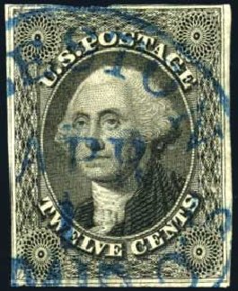 US Stamp Price Scott #17 - 12c 1851 Washington. Harmer-Schau Auction Galleries, Oct 2008, Sale 79, Lot 36
