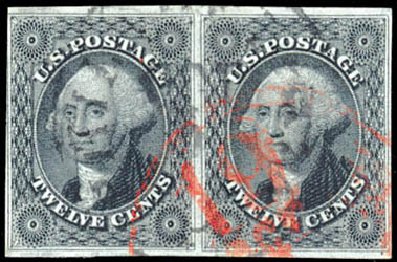 US Stamps Values Scott #17 - 12c 1851 Washington. Schuyler J. Rumsey Philatelic Auctions, Apr 2015, Sale 60, Lot 1956