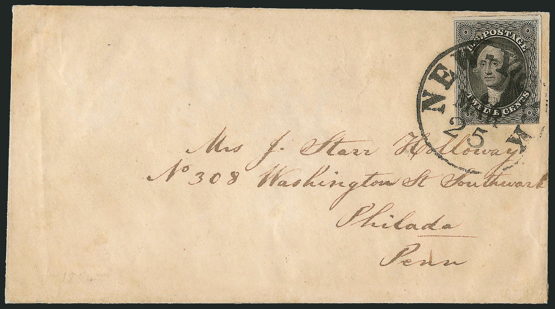 Values of US Stamps Scott Catalogue #17 - 1851 12c Washington. Robert Siegel Auction Galleries, Sep 2010, Sale 993, Lot 306