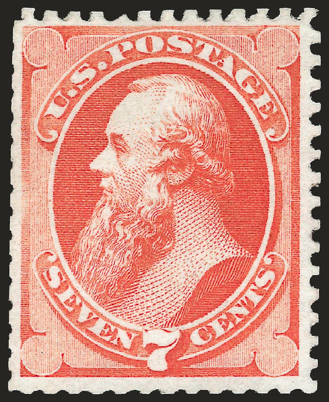 US Stamp Value Scott Catalog #171 - 7c 1875 Stanton Special Printing. Robert Siegel Auction Galleries, Apr 2009, Sale 972, Lot 3172