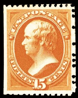 Costs of US Stamps Scott Catalogue 174: 15c 1875 Webster Special Printing. Cherrystone Auctions, Mar 2008, Sale 200803, Lot 194