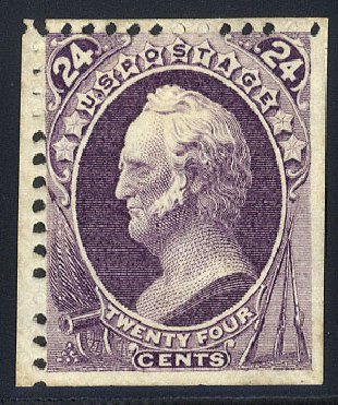 US Stamps Value Scott 175: 24c 1875 Winfield Scott Special Printing. Cherrystone Auctions, Jan 2009, Sale 200901, Lot 149