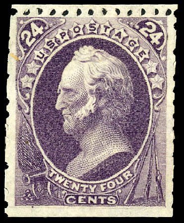 US Stamp Prices Scott Cat. # 175 - 24c 1875 Winfield Scott Special Printing. Matthew Bennett International, Dec 2008, Sale 330, Lot 1664