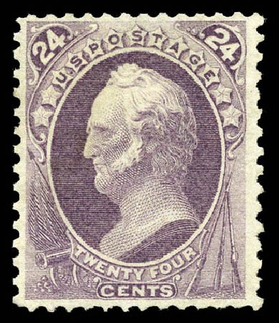 Prices of US Stamps Scott 175 - 24c 1875 Winfield Scott Special Printing. Matthew Bennett International, Mar 2011, Sale 336, Lot 1206