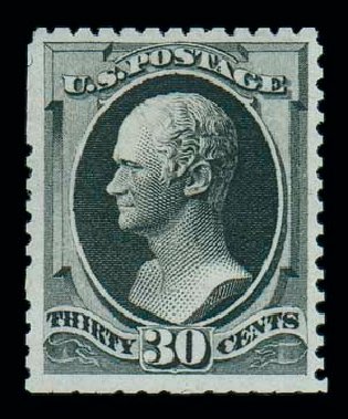 US Stamp Value Scott Cat. # 176: 1875 30c Hamilton Special Printing. Matthew Bennett International, Jun 2007, Sale 319, Lot 1200