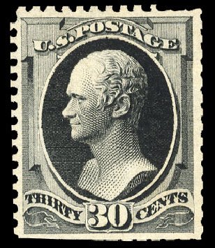US Stamps Price Scott 176: 30c 1875 Hamilton Special Printing. Cherrystone Auctions, May 2008, Sale 200805, Lot 180