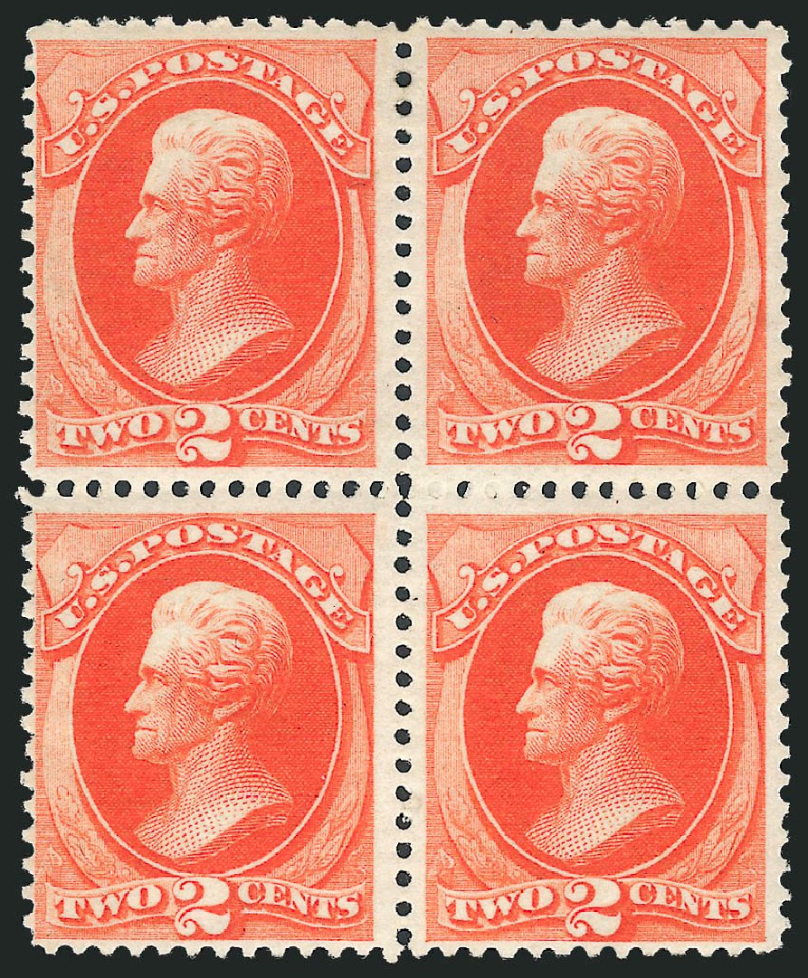 US Stamp Value Scott # 178: 1875 2c Jackson Continental. Robert Siegel Auction Galleries, Mar 2012, Sale 1019, Lot 514