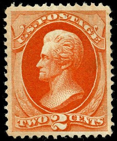 US Stamps Value Scott Catalogue # 178: 1875 2c Jackson Continental. Matthew Bennett International, May 2008, Sale 327, Lot 182
