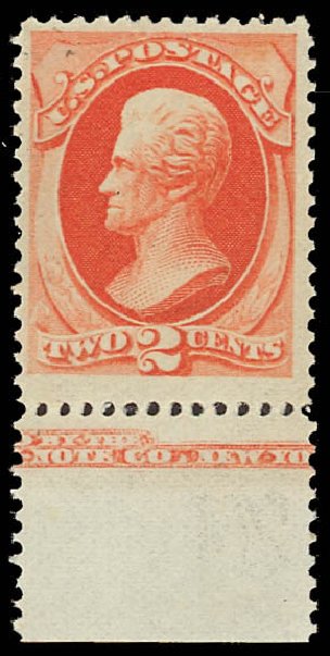 US Stamps Prices Scott Catalog 178: 2c 1875 Jackson Continental. Daniel Kelleher Auctions, Jun 2012, Sale 630, Lot 1406