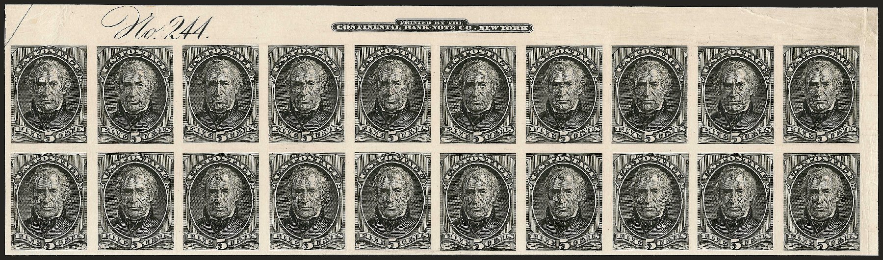 US Stamps Price Scott Catalog # 179 - 1875 5c Taylor Continental. Robert Siegel Auction Galleries, Oct 2008, Sale 963, Lot 793