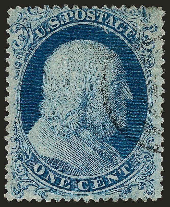 Values of US Stamps Scott Cat. 18: 1861 1c Franklin. Robert Siegel Auction Galleries, Oct 2008, Sale 963, Lot 317