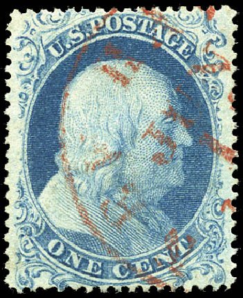 Costs of US Stamps Scott Cat. #18: 1861 1c Franklin. Matthew Bennett International, Sep 2011, Sale 338, Lot 1698