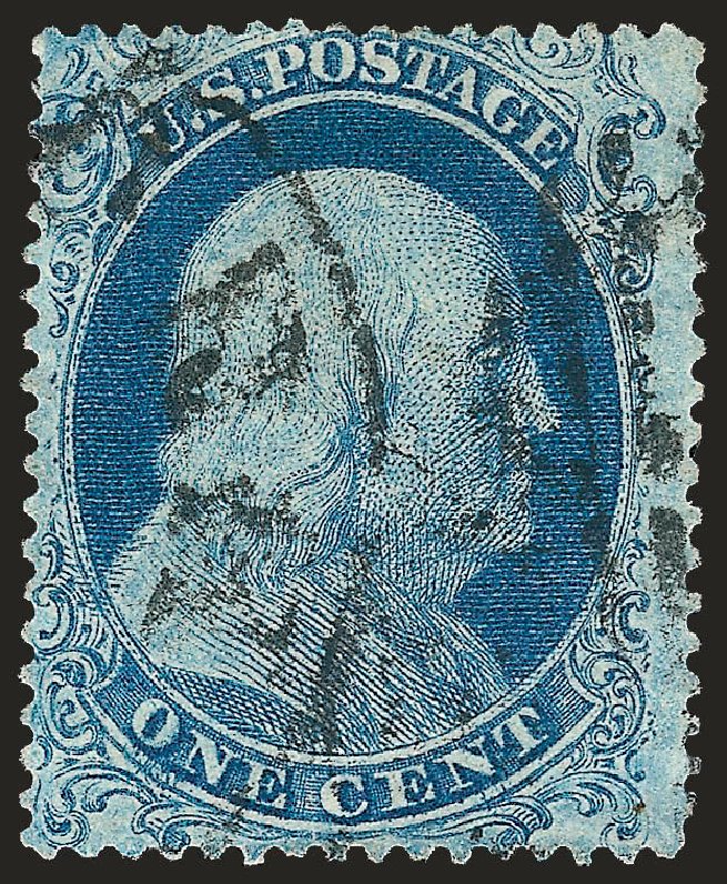 US Stamp Prices Scott Catalogue # 18 - 1861 1c Franklin. Robert Siegel Auction Galleries, Sep 2008, Sale 962, Lot 2258